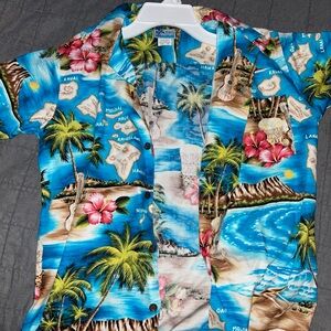 Hawaiian Print Short Sleeve Shirt